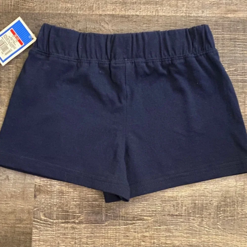 💞 New Little Girls Size 5 Navy Blue Knit Shorts